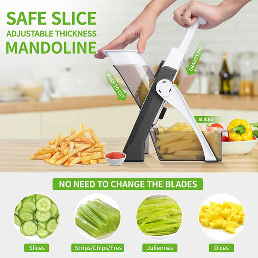 5 In 1 Manual Vegetable Cutter Multifunction Slicer