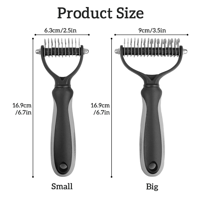 Pet Grooming Brush Product Size