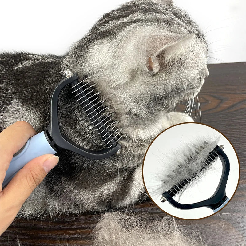 Pets with Pet Grooming Brush for Cats and Dogs 