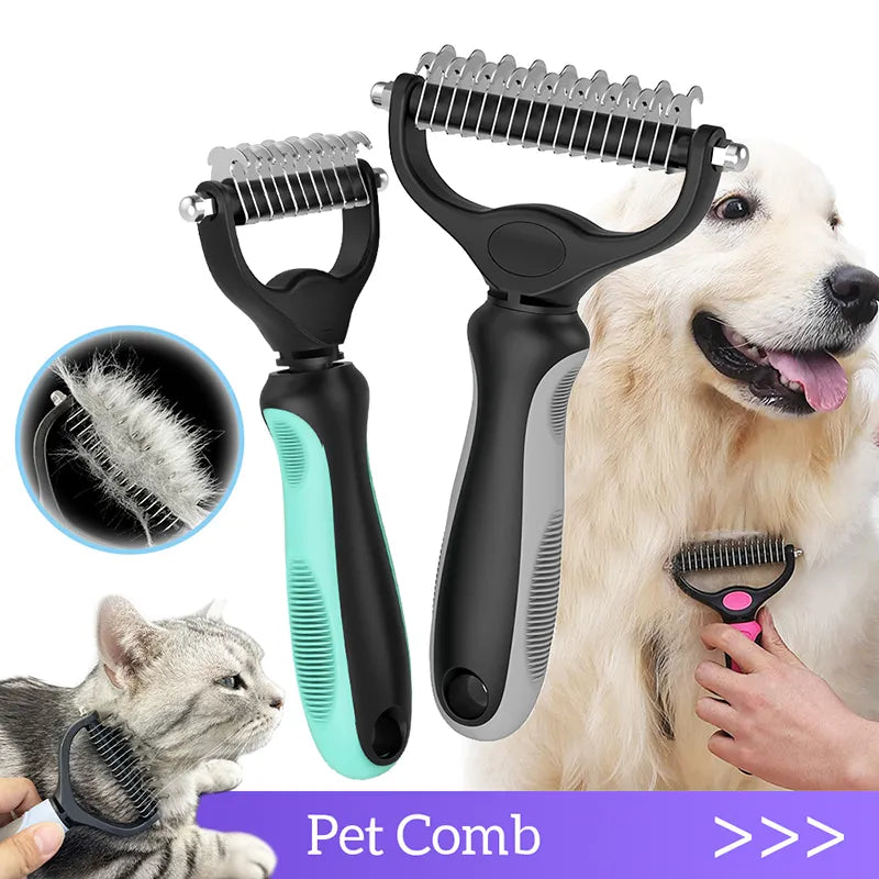 Pets with Pet Grooming Brush