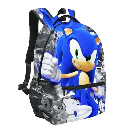 3D Double-sided Printing Hedgehog Sonic Sonic Elementary and Middle School Students Schoolbag Children's Backpack Mochila