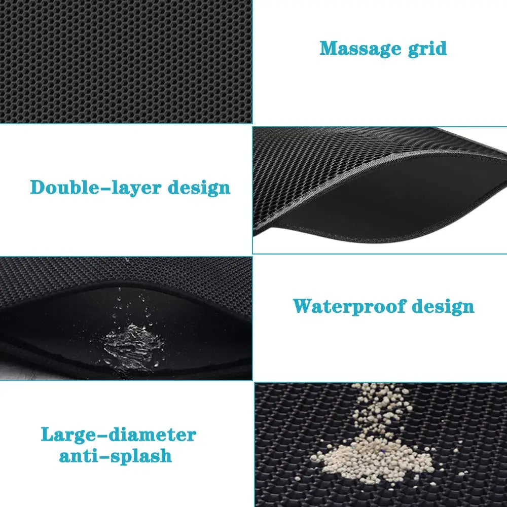 Easy-Clean & Leak-Proof Cat Litter Mat