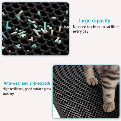 Easy-Clean & Leak-Proof Cat Litter Mat