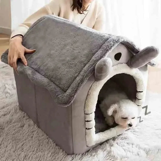 Indoor Warm Dog House Soft Pet Bed Tent House Dog