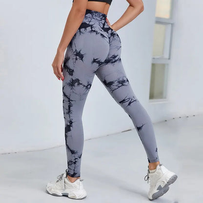 Tie Dye Seamless Sports Yoga Leggings