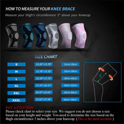 Knee Brace Compression Knee Sleeve with Patella Gel Pad & Side Stabilisers