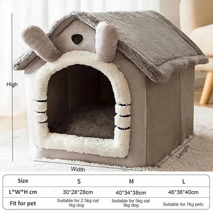 Indoor Warm Dog House Soft Pet Bed Tent House Dog