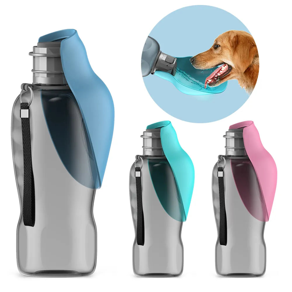 800ml Portable Outdoor Travel Drinking Bottle with Bowl for Dogs