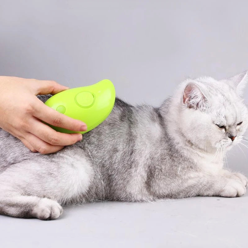 3 In 1 Cat Steamy Brush, Cat Hair Removal Brush