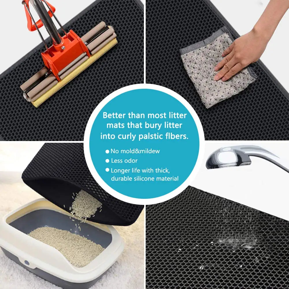 Easy-Clean & Leak-Proof Cat Litter Mat