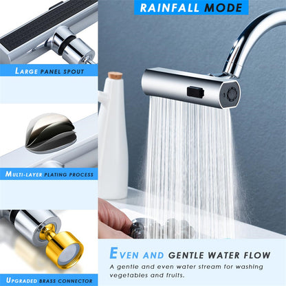 Kitchen Faucet Waterfall Outlet Splash Proof Universal Rotating